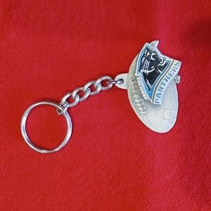 Vintage Carolina Panthers Fine Pewter Keychain